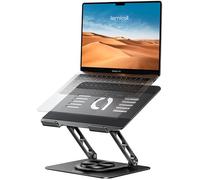 Lamicall Support Ordinateur Portable - [360° Rotation] [Base Améliorée, Plus Stable] Support PC Portable Aluminium, Hauteur & Angle Réglable, Laptop Stand Ergonomique Compatible avec 10-17,3"