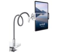 Lamicall Support Tablette, Support Réglable avec col de Cygne - Universelle Support pour 2022 iPad Pro 10.5, 9.7, iPad Air Mini 2 3 4, iPhone, Switch, Samsung Tab, d'autres Tablettes -Gris