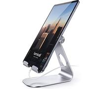 Lamicall Support Tablette, Support Tablette Réglable - Support Bureau pour 2022 iPad Pro 9.7, 10.5, 12.9, iPad Air 2 3 4, Mini 2 3 4, iPhone, Switch, Samsung Tab, d'autres Smartphones - Argenté