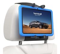 Lamicall Support Tablette Voiture pour Appuie-tête - [Clip Silicone Large] [Pliable] 360° Rotation, Bande Magique Élastique Support pour Coque Épais, pour iPad, Switch et Autres 6,1 à 13" Tablette