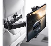 Lamicall Support Tablette Voiture, Support Tablette pour Appuie-tête - [Bras Télescopique à Deux Axes] 360°Rotation, Porte pour iPad, Sumsung Tab, Switch, Autre 4.7-11" Mobiles et Appareils - Noir