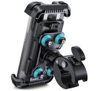 Lamicall Support Téléphone Moto Anti-vibration - [Double Amortisseur] 360° Rotation, 1S Libération avec Un Bouton, Support Téléphone Vélo pour iPhone 17 16 15 14 13 Series, Huawei, 4,7-6,8" Smartphone