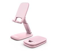 Lamicall Support Téléphone Réglable, Dock Téléphone - Pliable Support Dock pour iPhone 17 Pro Max Air, 16/15/14/13/12 Pro Max Plus Mini, XS XR X 8 7, Samsung S10 S9, Huawei, Autres Smartphones - Rose