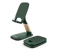 Lamicall Support Téléphone Réglable, Dock Téléphone - Pliable Support Dock pour iPhone 17 Pro Max Air, 16/15/14/13/12 Pro Max Plus Mini, XS XR X 8 7, Samsung S10 S9, Huawei, Autres Smartphones - Vert