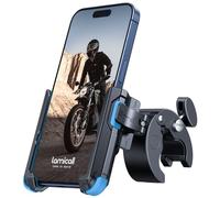 Lamicall Support Téléphone Vélo [1S Libération] Rotation à 360°, Support Téléphone Moto avec Pince de Guidon à Dégagement Rapide pour iPhone 17/16/15/14/13/12 Pro Max, XS, XR, Appareils 4.7-7”, Bleu