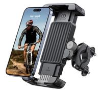 Lamicall Support Téléphone Vélo - [1S Verrouillage/Déverrouillage] 360°Rotation, Support Téléphone Moto avec Protection en Silicone pour iPhone 17/16/15 Pro Max, Galaxy S25 S24 Ultra, 6-7" Smartphone