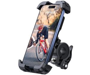 Lamicall Support Téléphone Vélo, Support Téléphone Moto - Support pour Guidon, 360° Rotation pour iPhone 17/16/15/14/13/12 Pro Max/Plus/Mini/XS X 8, Samsung S10 S9 S8, Huawei, 4.7-6.8” Smartphones