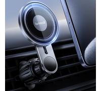 Lamicall Support Téléphone Voiture pour MagSafe, [Panneaux de Verre HD] Bras d’Extension Amélioré, Crochet Métallique, Porte Téléphone à Grille d'Aération pour iPhone 17 16 15 14 13, Huawei, Android