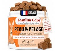 Lamina Care - Anti Démangeaisons Chien - 90 Bouchées (270 g) avec Oméga 3 de Poisson, Algues et 11 Vitamines - Dermatite Atopique Chien, Allergies, Perte de Poils, Peau et Pelage