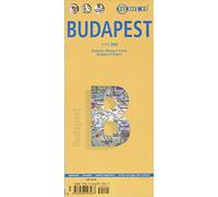 Laminated Budapest Map (English, Spanish, French, Italian and German Edition)