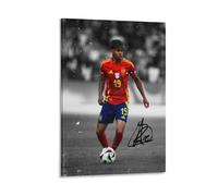 Lamine Yamal Poster artistique à suspendre Motif footballeur 30 x 45 cm