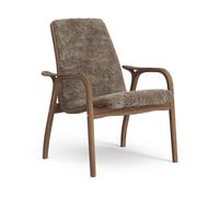 Swedese Fauteuil Laminett noyer huilé/peau de mouton Sahara (marron nougat)