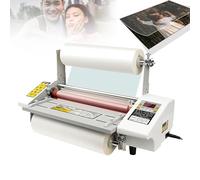 Lamineuse A3 Lamineuse à rouleaux chauds et froids, machine à plastifier numérique thermique pour papier A3/A4 Plastification simple ou double face pour une utilisation scolaire, bureautique