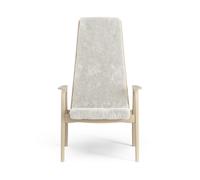 Lamino Fauteuil Haut Hêtre Laqué/Off White/Peau de Mouton