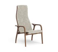 Lamino Fauteuil Haut Noyer Laqué/Moonlight/Peau de Mouton