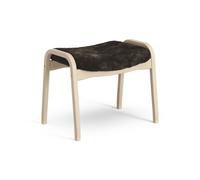 Lamino Repose-Pieds Hêtre Laqué/Espresso/Peau de Mouton