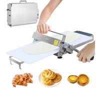 Laminoir à pâte à Croissants, laminoir à pâte Professionnel, épaisseur de la Machine à pâte réglable, Acier Inoxydable 0-25 mm, laminoir à pâte à Pizza fondante pour Croissants de Table A300