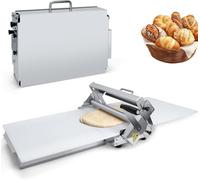 Laminoir à PâTe à Croissants, Laminoir à Rouleaux Professionnel, éPaisseur de la Machine à PâTe RéGlable, Acier Inoxydable, Machine à Laminer à Pizza Fondante pour Croissants Table(TYP400)