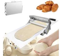 Laminoir à pâte commercial, épaisseur de machine à pâte réglable, en acier inoxydable,for croissants, fondant,presse à croûte de pizza(300-model)
