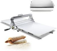 Laminoir à Pâte Commercial Pliable - Laminoir à Pâte Manuel Professionnel, épaisseur Réglable, Machine Manuelle en Acier Inoxydable pour Laminage de Pâtes à Pizza, Feuilletée et à Croissants