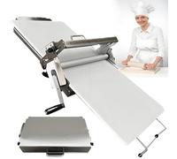 Laminoir à pâte compact de comptoir, machine laminer la manuelle, épaisseur du laminoir réglable, en acier inoxydable, 300(300)