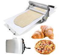Laminoir à Pâte Feuilletée, Laminoir à Pâte Manuel Acier Inoxydable, Laminoir à Pâtisserie Pliable Professionnel pour Boulangerie, Pizza, Usage Commercial et Domestique