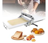 Laminoir à Pâte Manuel, 30cm Machine à Pâte en Acier Inoxydable avec Épaisseur Réglable, Presse à Pâte à Manivelle pour Croissants, Pizza, Pâte Feuilletée et Pâtes,1030 * 580 * 250mm
