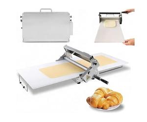 Laminoir à pâte manuel commercial, machine à rouler la pâte pliable, machine à rouler professionnelle manuelle avec poignée et épaisseur réglable 0-25 mm, machine à broches commerciale 830*480*250mm