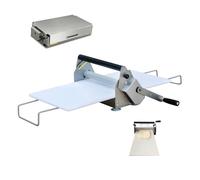 Laminoir à Pâte Manuel,Machine à Feuilletage/Rouleau à Pâte Pliable,Acier Inoxydable Alimentaire,Réglage Précision 5mm-20mm,Rouleau Aluminium Oxydé,Poids 5kg(89x49x20cm)