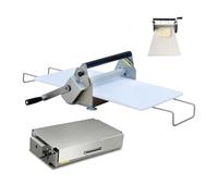 Laminoir à Pâte Manuel,Machine à Feuilletage-Rouleau à Pâte Pliable,Acier Inoxydable Alimentaire,Réglage Précision 5mm-20mm,Rouleau Aluminium Oxydé,Poids 5kg(89x49x20cm)