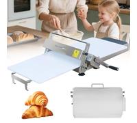 Laminoir à pâte manuel multifonction et laminoir pâtisserie pliable en acier inoxydable, réglable 0-25 mm, idéal pour pizza, croissants et pâtisseries, usage professionnel et domestique B-400