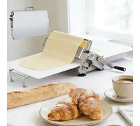 Laminoir à Pâte Manuel Pliable, Épaisseur Réglable 0-25mm, Acier Inoxydable, pour Croissants, Pâte Feuilletée, Pizzas, Boulangerie et Pâtisserie,Type 400