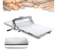 Laminoir à pâte manuel, pliable, épaisseur réglable, avec plateau en acier inoxydable, pour boulangerie, pizza, croissants, usage professionnel et domestique