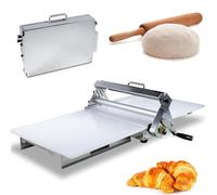 Laminoir à pâte Manuel Pliable, pour Usage Commercial et Domestique, Machine à pâte feuilletée, épaisseur réglable, Convient à Un Usage Domestique et Commercial, en Acier Inoxydable.