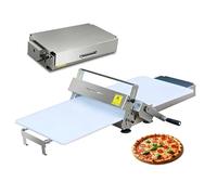 Laminoir à Pâte Manuel/Rouleau à Pâte Pliable,Machine à Feuilletage,Spécial Pâte Feuilletée,Saupoudreur Farine Auto,Boîte Acier Inox 304,Épaisseur 5-20mm,5kg(103x58x25cm)