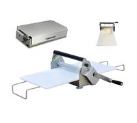 Laminoir à Pâte Manuel/Rouleau à Pâte Pliable,Machine à Feuilletage,Spécial Pâte Feuilletée,Saupoudreur Farine Auto,Boîte Acier Inox 304,Épaisseur 5-20mm,5kg(89x49x20cm)