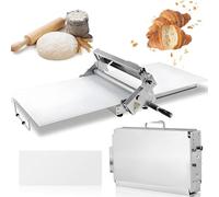 Laminoir à pâte Pliable avec Planche à laminer, Machine Manuelle à laminer la pâte, en Acier Inoxydable, épaisseur de laminoir réglable (A-300)