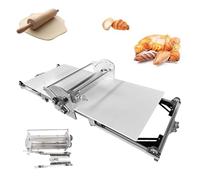 Laminoir à PâTe Pliable éLectrique Boulangerie,Laminoir Patisserie Inox PâTisserie Professionnel Avec Niveaux D'éPaisseur RéGlable,Usage Commercial Et Domestique Pour Boulangerie, Pizza Et Croissants