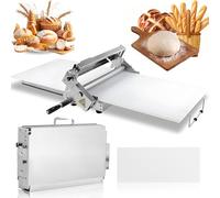 Laminoir à pâte pliable, machine à rouler la pâte manuelle en acier inoxydable avec réglages d'épaisseur réglables, équipement de boulangerie professionnel pour croissant de pizza commercial 300T