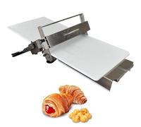 Laminoir à Pâte Pliable Manuel, Laminoir à Pâtisserie en Acier Inoxydable Professionnel, épaisseur Réglable 0,5-27mm, pour Fabrication de Pâtes, Pizzas, Croissants, Usage Table