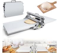 Laminoir à PâTe Pliable,Manuel Multifonction Laminoir Pate,Commercial Laminoire Pate FeuilletéE Patisserie éPaisseur RéGlable De 0 à 27 Mm,Avec Plaque De Laminage(400)