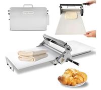 Laminoir à Pâte Pliable Manuel (Usage Commercial Et Domestique) - Épaisseur Réglable 0-17,5 Mm/0-27 Mm, Rouleau à Pâtisserie En Acier Inoxydable Pour Pizzas, Croissants Et PâTisseries,B
