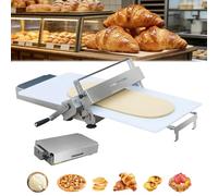 Laminoir à Pâte Pliable Professionnel Laminoir Patisserie Manuel avec épaisseur Réglable 0-25 mm Laminoir à Pâte Feuilletée en Acier Inoxydable pour Croissant Pizza Pain Pâtisserie Boulangerie