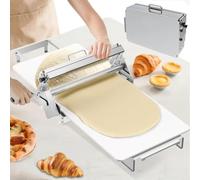 Laminoir à Pâte Professionnel Pliable, Manuel en Acier Inoxydable 60x30cm