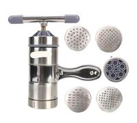 Laminoir à pâtes manuel Presse à spaghetti en acier inoxydable, machine pâtes manuelle avec moules presser, multifonctionnelle