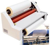 Laminoir à rouleaux froid et chaud, machine à plastifier avec écran numérique d'un seul côté et double face, contrôle électronique de température, largeur maximale de 350 mm