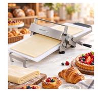 Laminoir De Pâte Commercial, Rouleau De Pâte De Cuisson Domestique | Contrôle Précis De L'épaisseur, Rangement Compact, Matériaux Durables, For Cours De Cuisine(A)