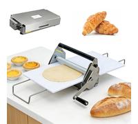 Laminoir manuel de conception pliable, acier inoxydable, épaisseur réglable, plaque de pressage 90 * 40 cm, faible encombrement, rouleau réversible for pâte feuilletée et fondant, boulangeries