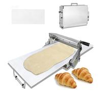 Laminoir manuel en acier inoxydable, laminoir pliable, épaisseur réglable, utilisé for faire des pizzas et des pâtes(B400)