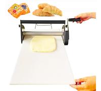 Laminoir Manuel Pliable, Rouleau à Pâtisserie en Acier Inoxydable, Ustensile de Cuisine Avec Épaisseur Réglable de 0-17,5mm, pour Croissants de Boulangerie